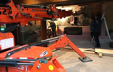 Мини-кран SPX527 и вакуумный захват линейки GS